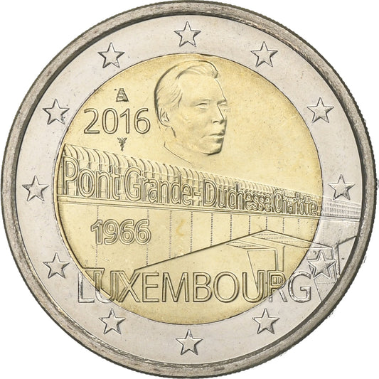 Lucembursko, 
  
  2 eura, 
  
  2016