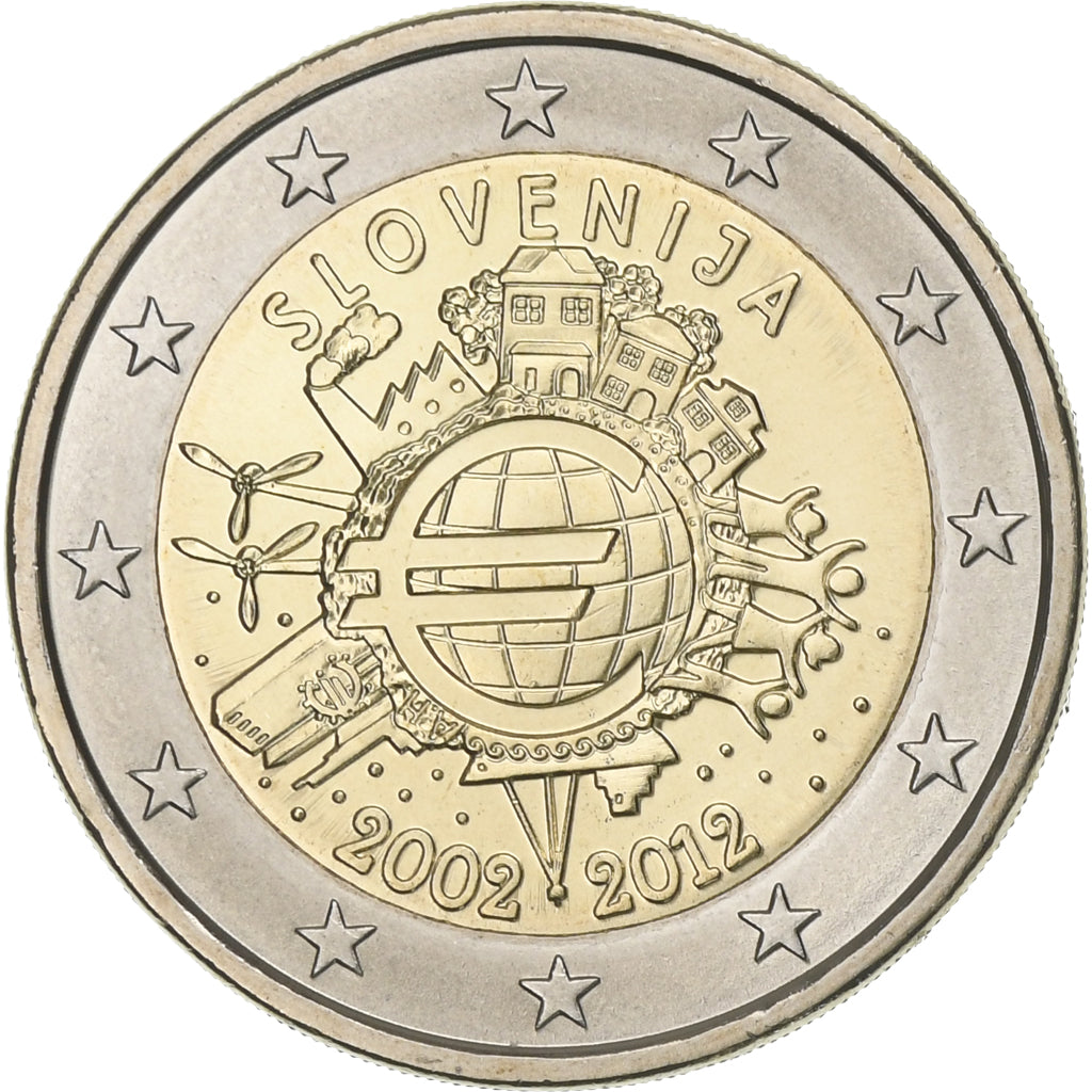 Slovinsko, 
  
  2 eura, 
  
  2012