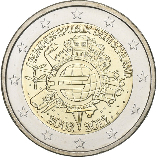 Německo, 
  
  2 eura, 
  
  2012