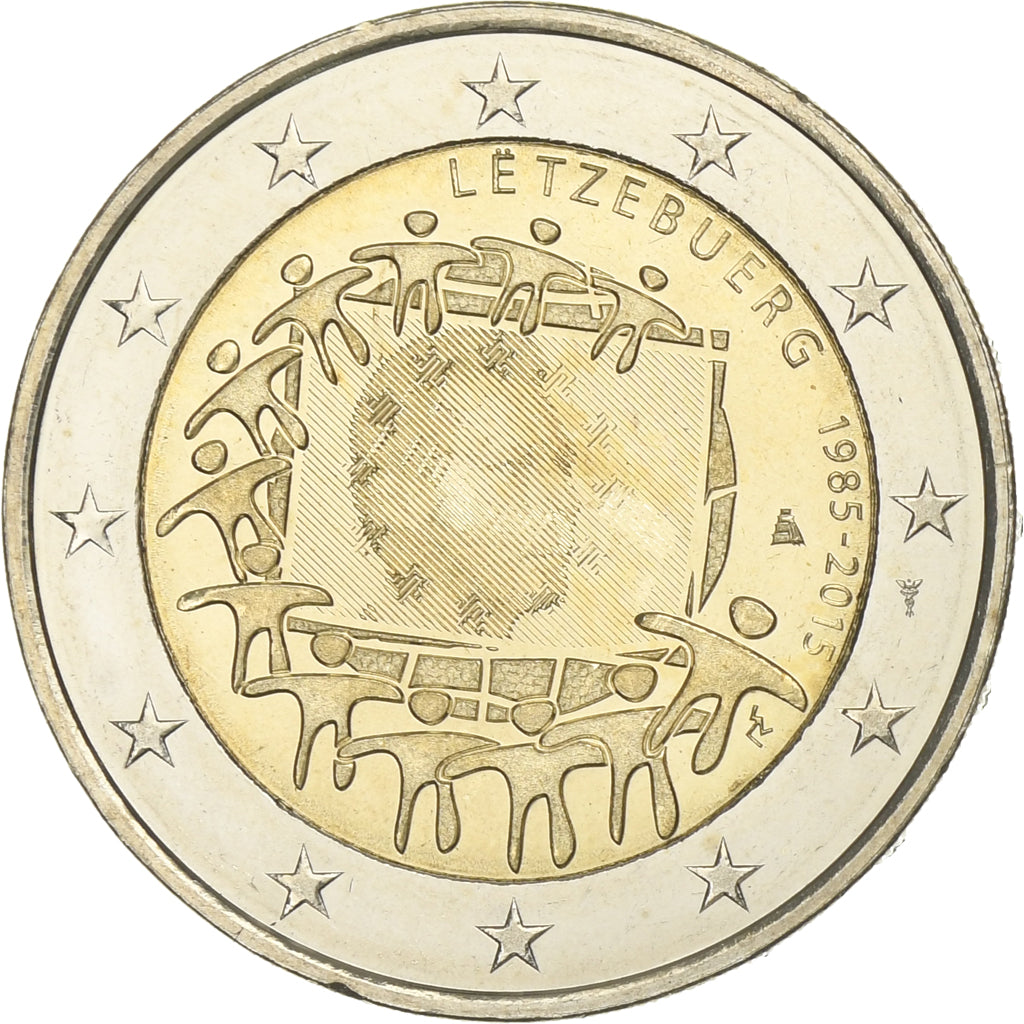 Lucembursko, 
  
  2 eura, 
  
  2015
