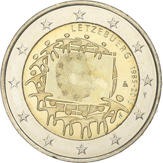 Lucembursko, 
  
  2 eura, 
  
  2015