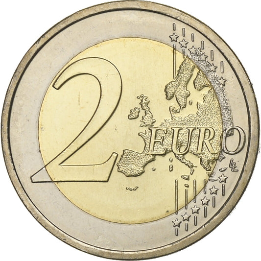 Portugalsko, 
  
  2 eura, 
  
  10 ans de l'Euro