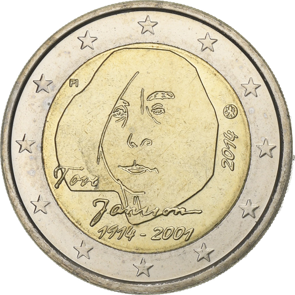 Finsko, 
  
  2 eura, 
  
  Tove Janssonová