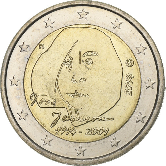 Finsko, 
  
  2 eura, 
  
  Tove Janssonová