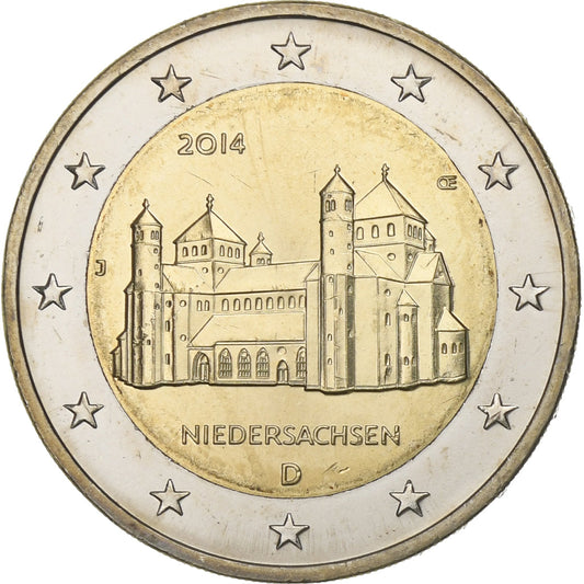 Německo, 
  
  2 eura, 
  
  2014