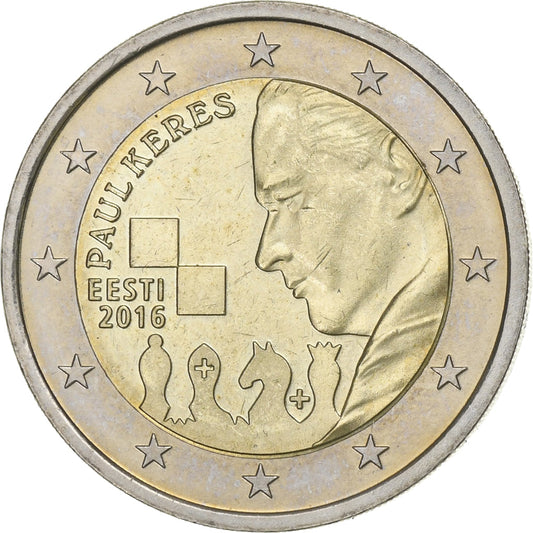 Estonsko, 
  
  2 eura, 
  
  Paul Keres