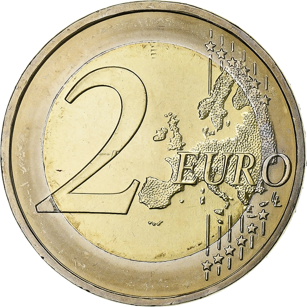 Německo, 
  
  2 eura, 
  
  Vlajka