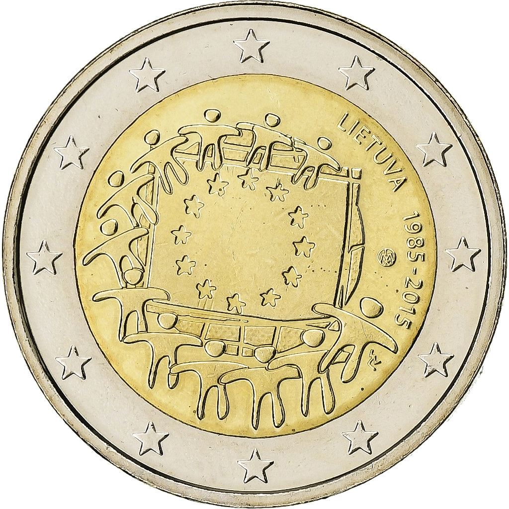 Litva, 
  
  2 eura, 
  
  Drapeau européen