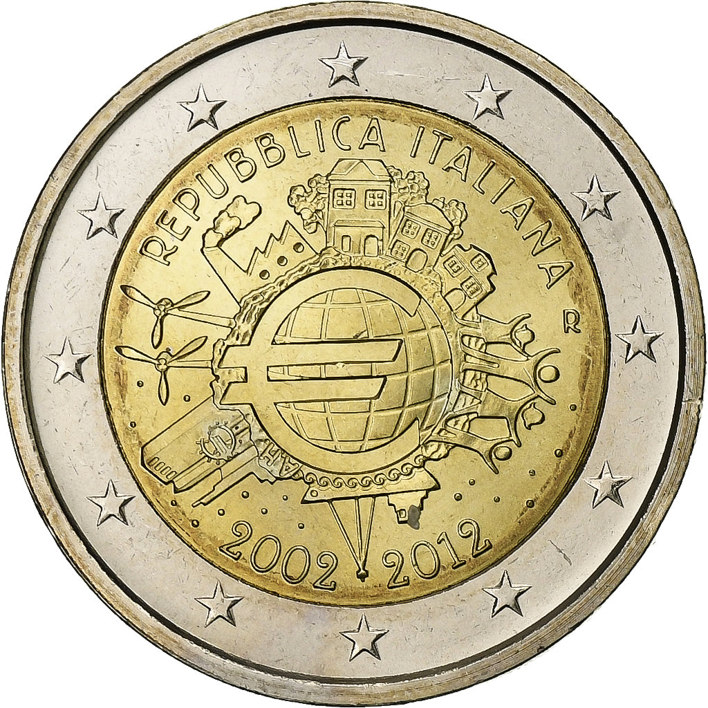 Itálie, 
  
  2 eura, 
  
  Euro 2002-2012
