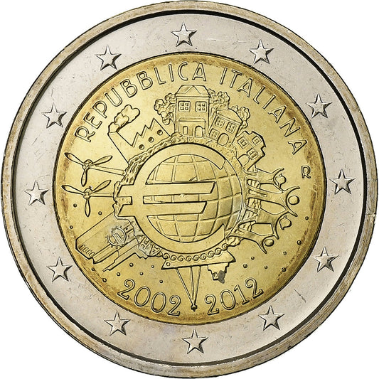 Itálie, 
  
  2 eura, 
  
  Euro 2002-2012