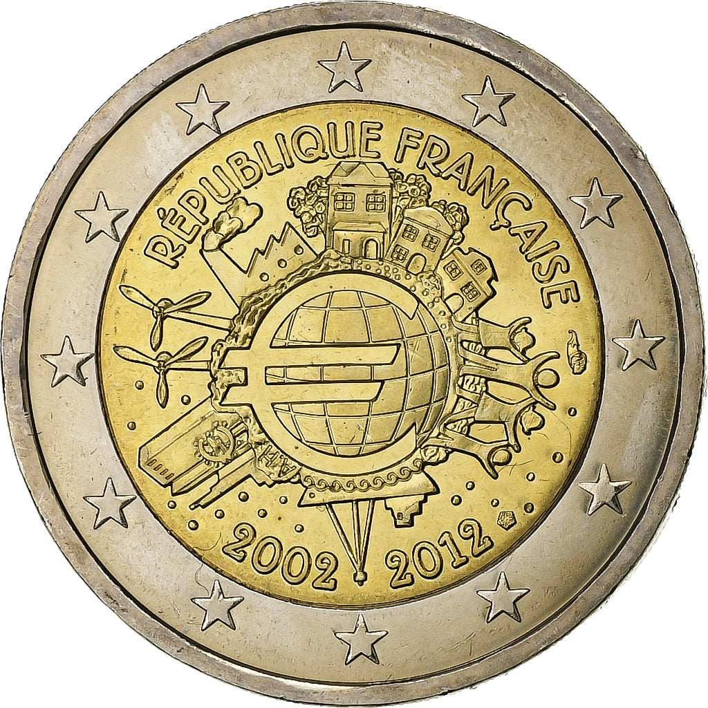 Francie, 
  
  2 eura, 
  
  Euro 2002-2012