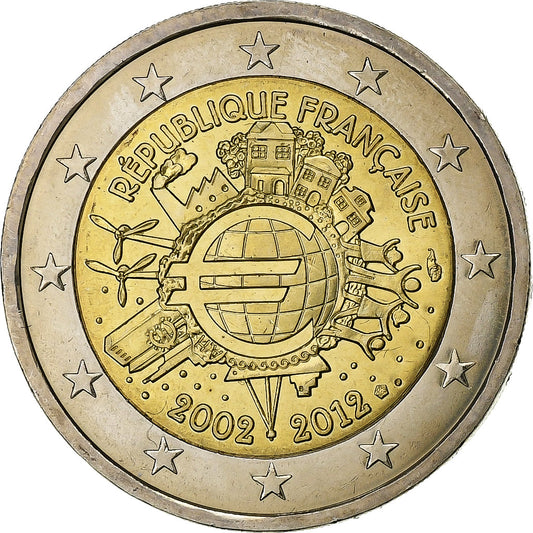 Francie, 
  
  2 eura, 
  
  Euro 2002-2012