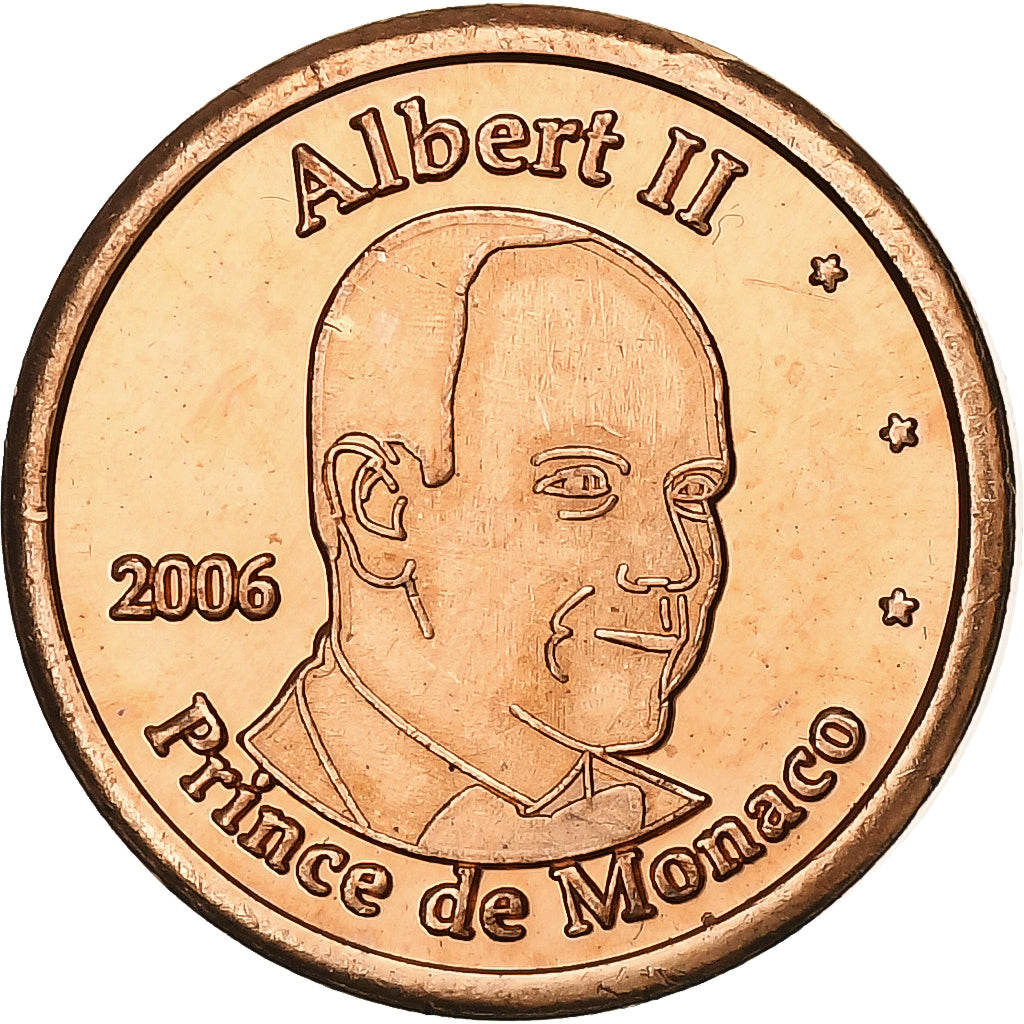 Monako, 
  
  2 euro centy, 
  
  neoficiální soukromá mince