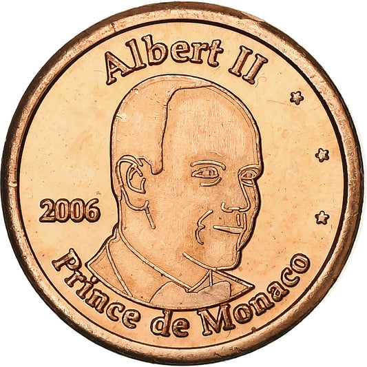 Monako, 
  
  2 euro centy, 
  
  neoficiální soukromá mince