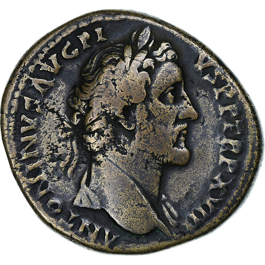 Antoninus Pius, 
  
  Sestertius, 
  
  154-155