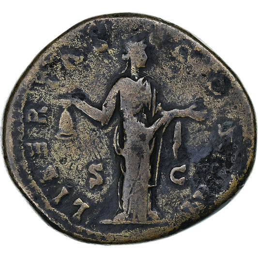Antoninus Pius, 
  
  Sestertius, 
  
  154-155