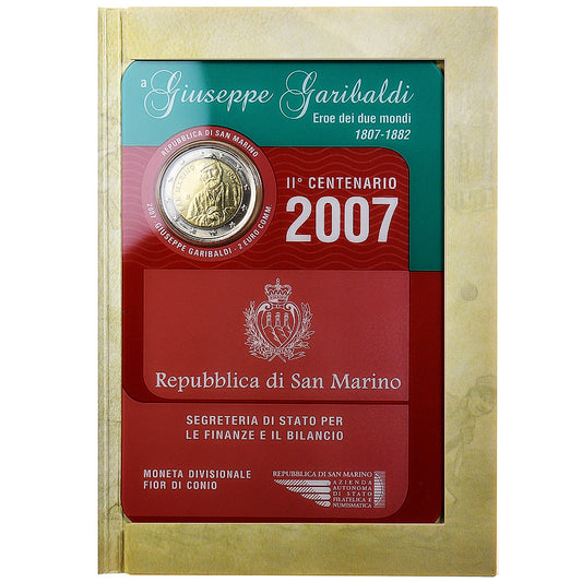 San Marino, 
  
  2 eura, 
  
  Giuseppe Garibaldi