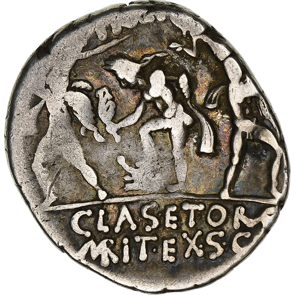 Sextus Pompey, 
  
  denár, 
  
  37-36 před naším letopočtem