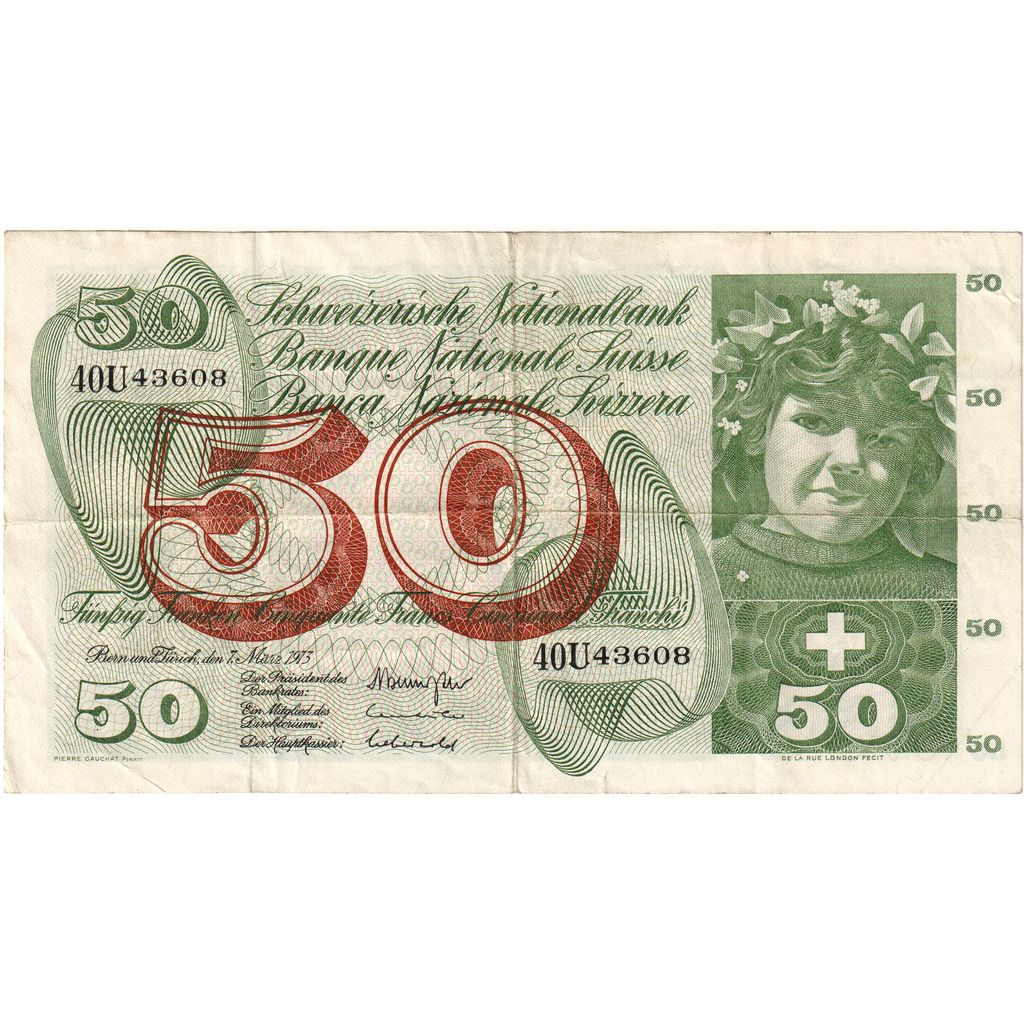Švýcarsko, 
  
  50 Franken, 
  
  1969-01-15