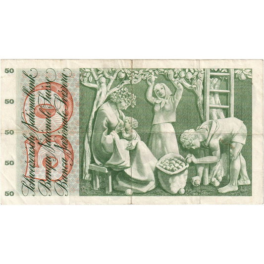 Švýcarsko, 
  
  50 Franken, 
  
  1969-01-15