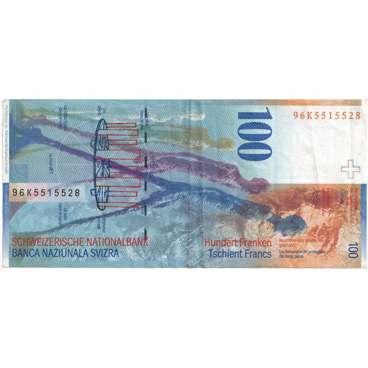 Švýcarsko, 
  
  100 Frankenů, 
  
  EF(40-45)