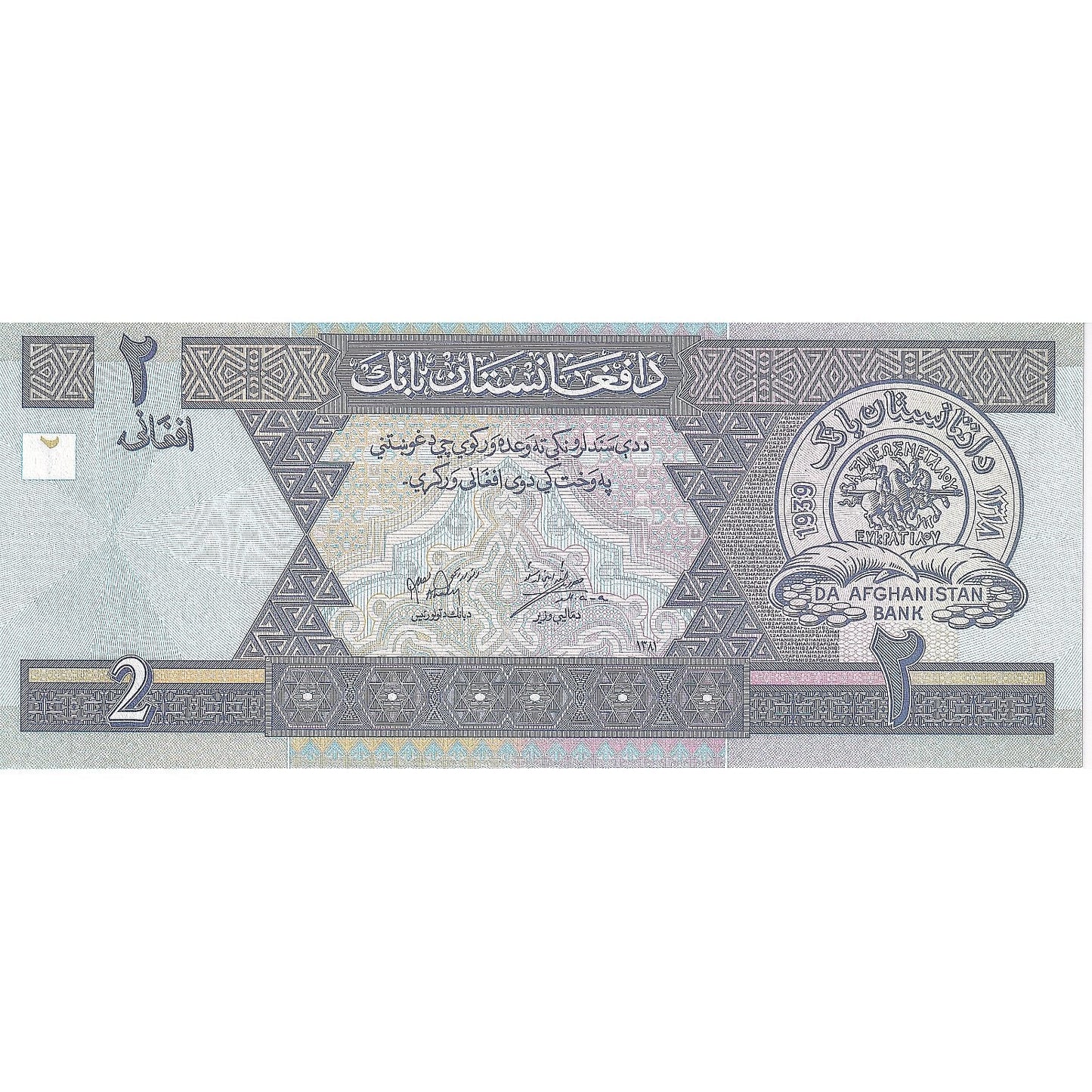 Afghánistán, 
  
  2 Afghánci, 
  
  2002