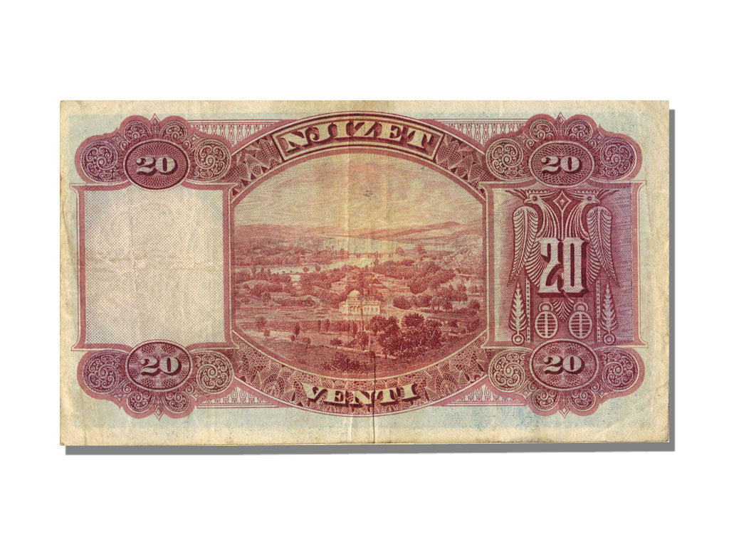 Bankovka, 
  
  Albánie, 
  
  20 Franka Ari