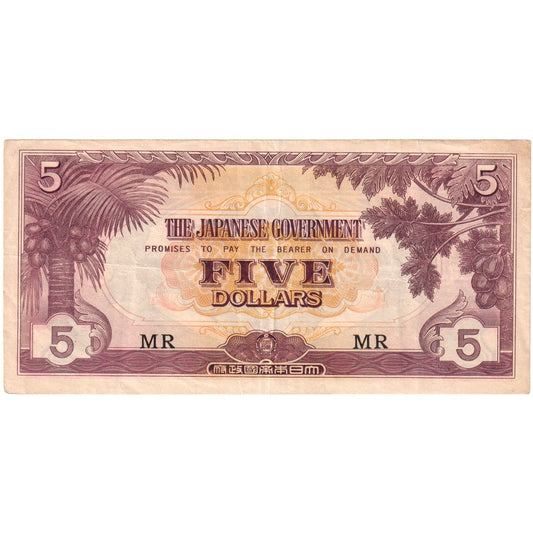 MALAJSKO, 
  
  5 dolarů, 
  
  1942