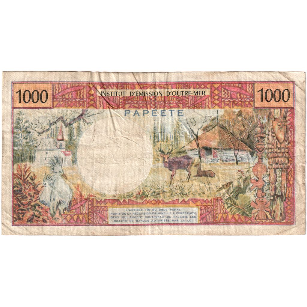 Tahiti, 
  
  1000 franků, 
  
  1985