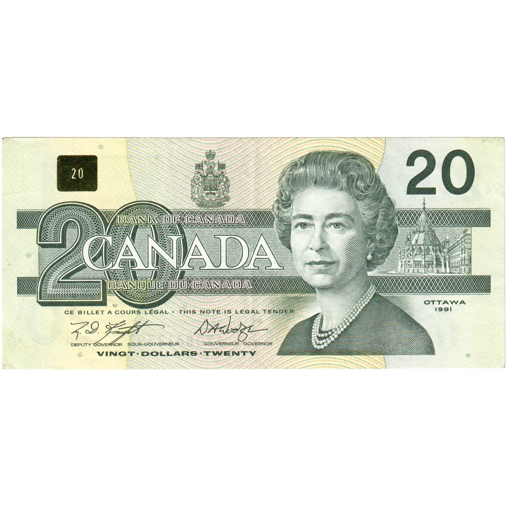 Kanada, 
  
  20 dolarů, 
  
  EF(40-45)