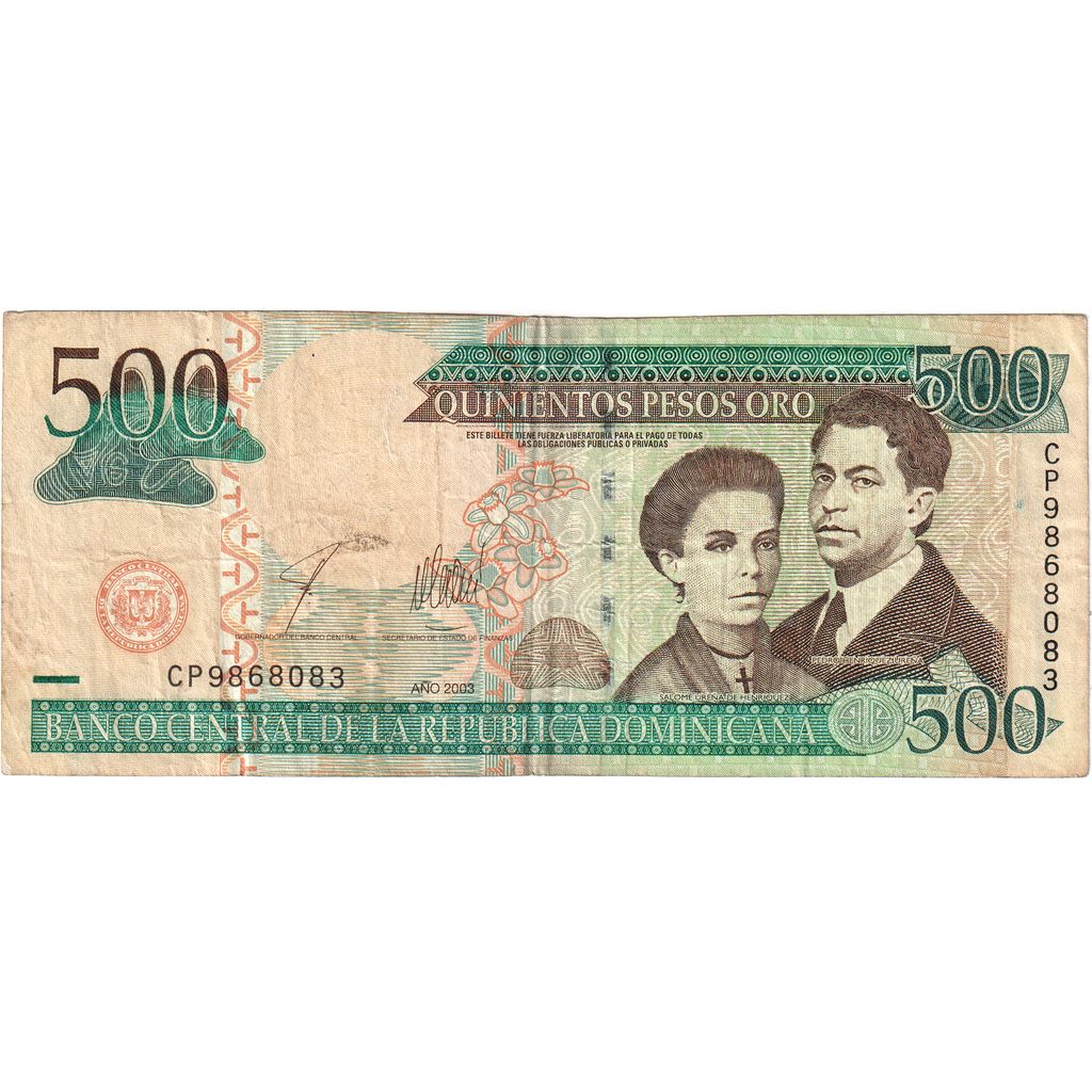 Dominikánská republika, 
  
  500 pesos oro, 
  
  VF(20-25)