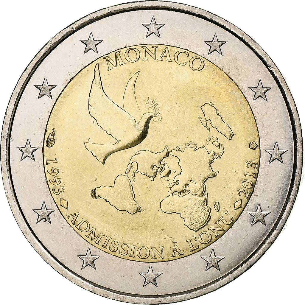 Monako, 
  
  2 eura, 
  
  2013