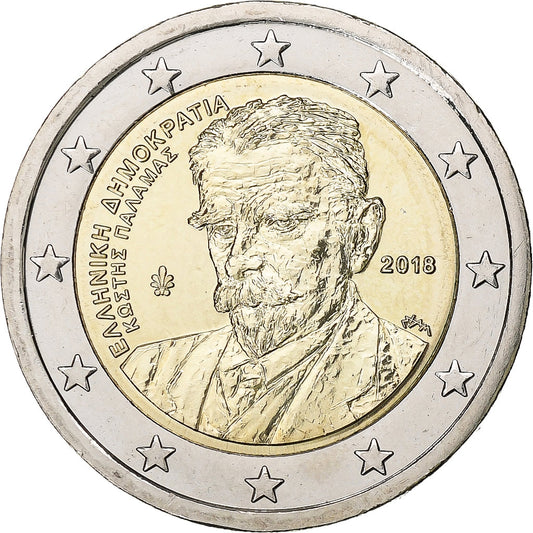 Řecko, 
  
  2 eura, 
  
  2018
