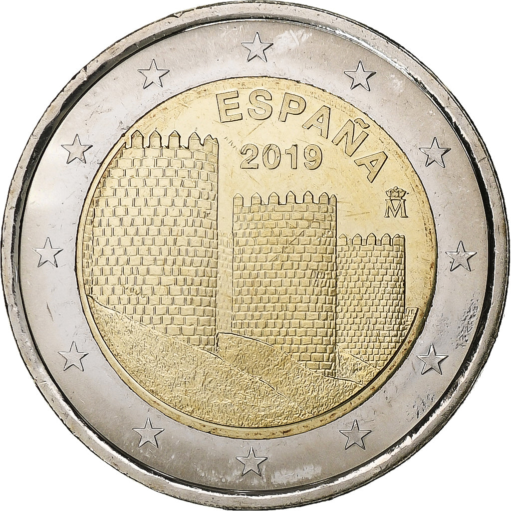 Španělsko, 
  
  2 eura, 
  
  2019