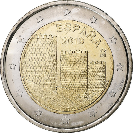 Španělsko, 
  
  2 eura, 
  
  2019