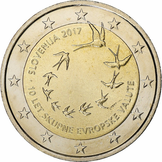 Slovinsko, 
  
  2 eura, 
  
  2017