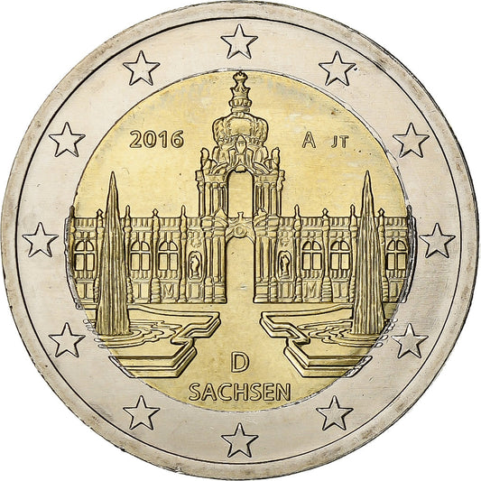 NĚMECKO - FEDERÁLNÍ REPUBLIKA, 
  
  2 eura, 
  
  2016