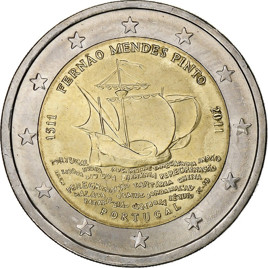 Portugalsko, 
  
  2 eura, 
  
  Mendes Pinto
