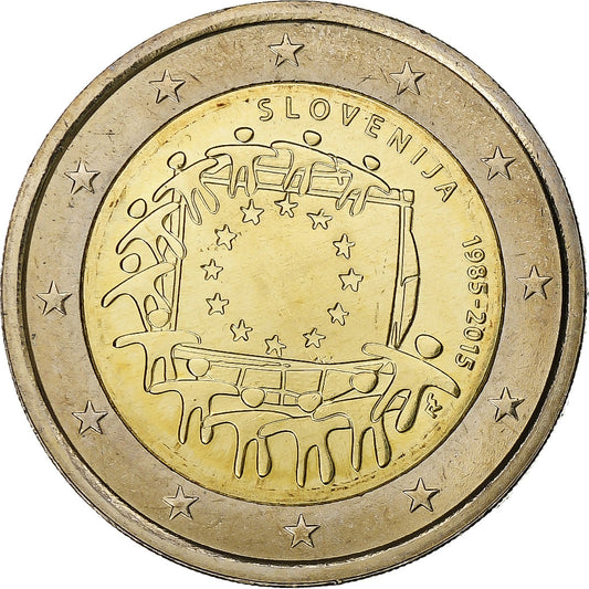 Slovinsko, 
  
  2 eura, 
  
  2015
