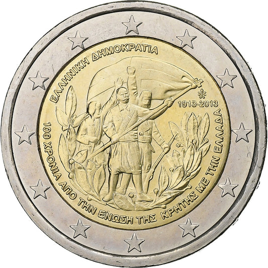 Řecko, 
  
  2 eura, 
  
  2013