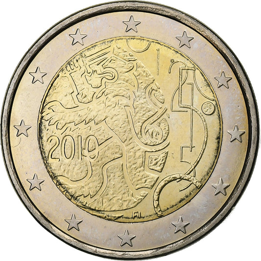 Finsko, 
  
  2 eura, 
  
  Rahapaja