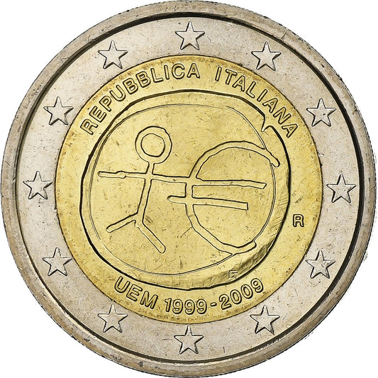 Itálie, 
  
  2 eura, 
  
  UEM