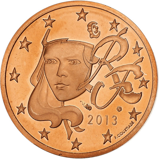 Francie, 
  
  2 euro centy, 
  
  2013