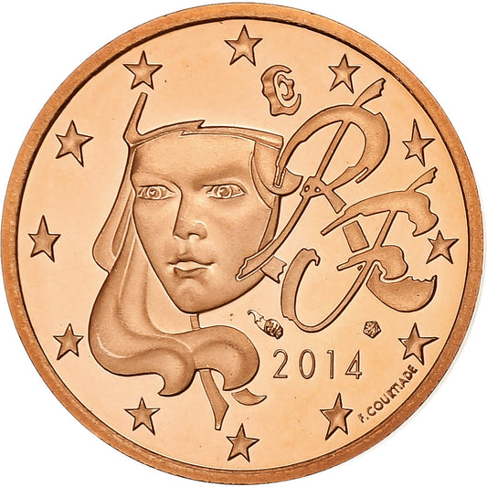 Francie, 
  
  2 euro centy, 
  
  2014