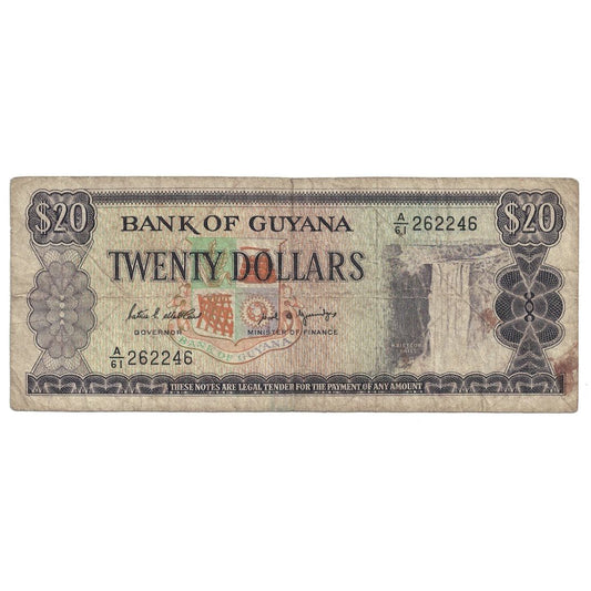 Bankovka, 
  
  Guyana, 
  
  20 dolarů