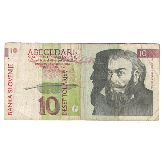 Bankovka, 
  
  Slovinsko, 
  
  10 Tolarjev