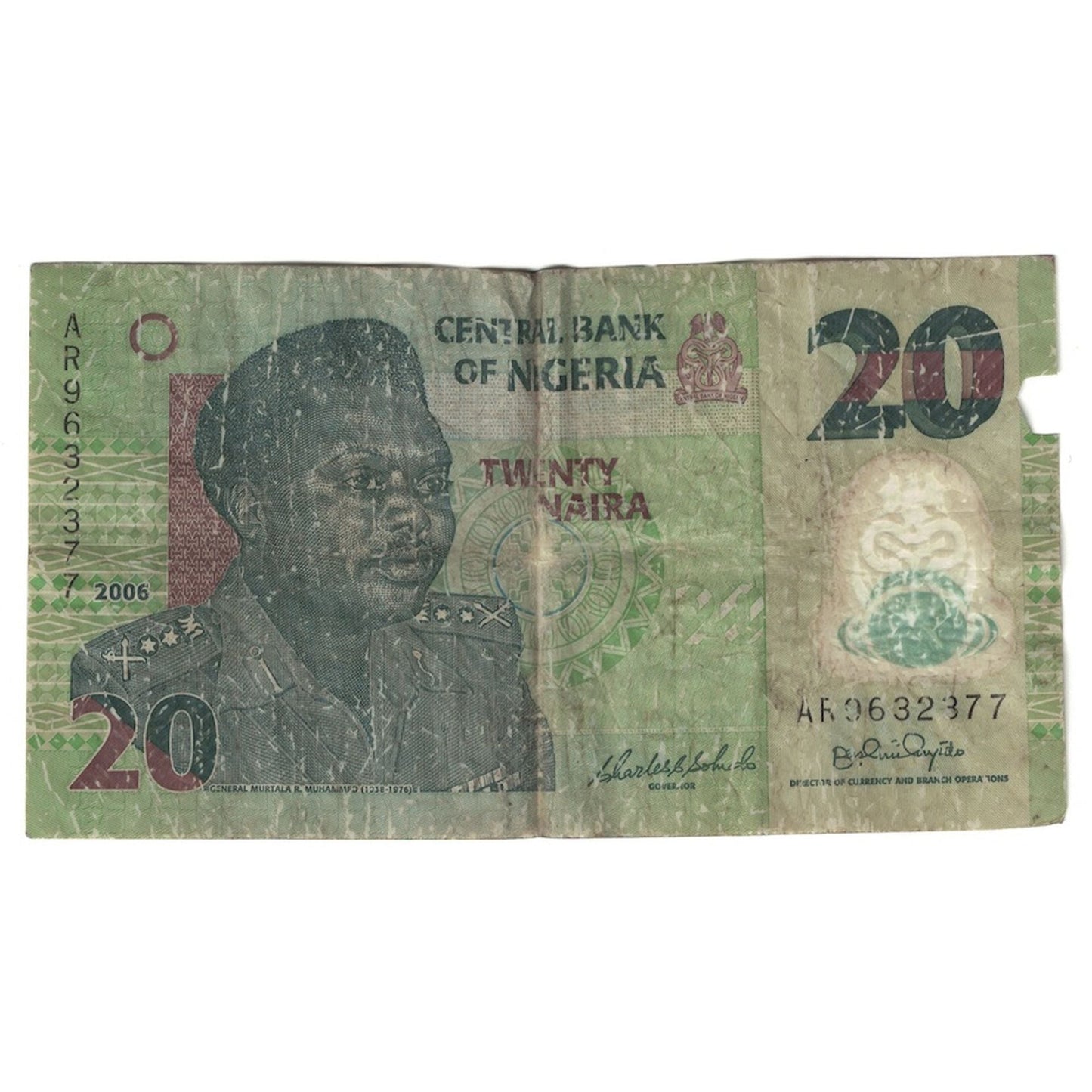 Bankovka, 
  
  Nigérie, 
  
  20 Naira