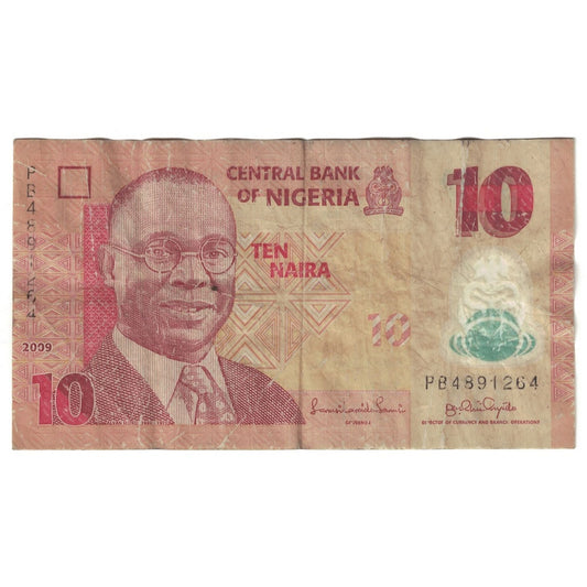 Bankovka, 
  
  Nigérie, 
  
  10 Naira