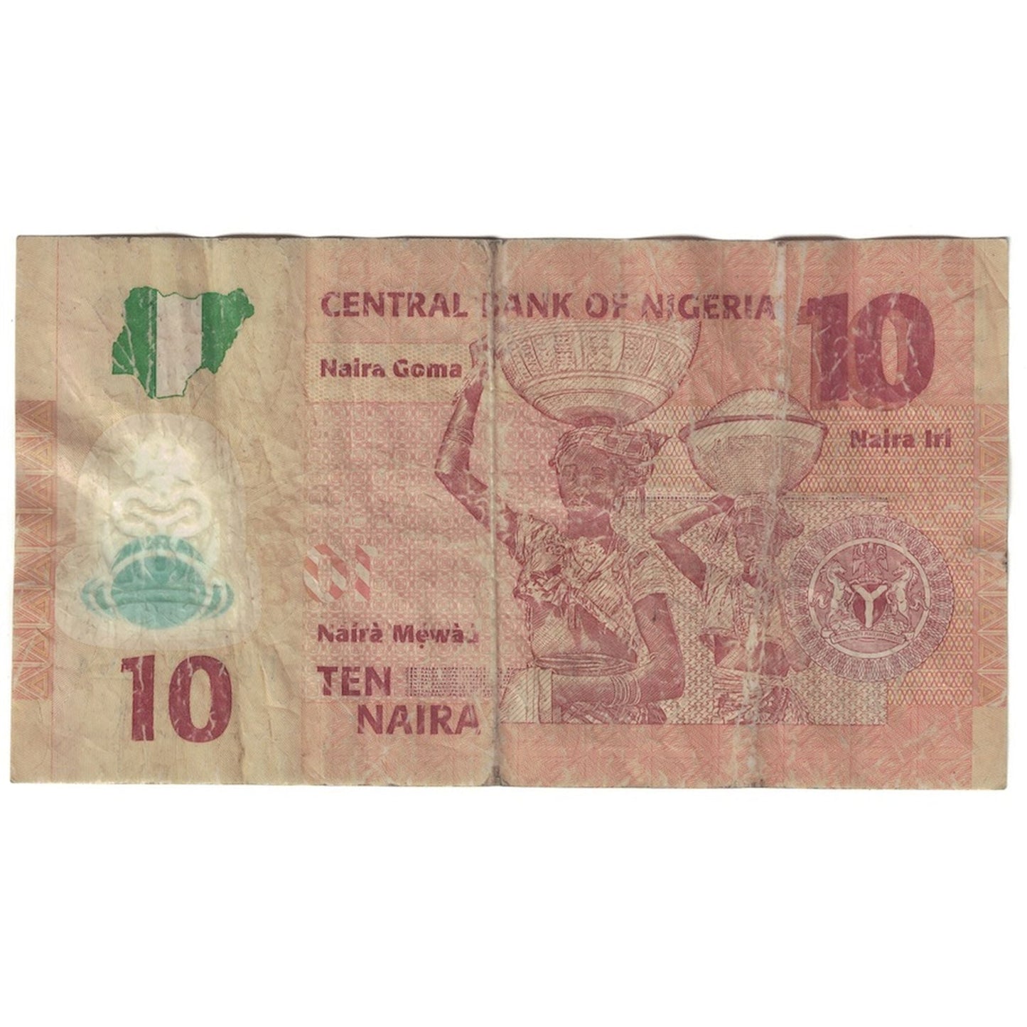 Bankovka, 
  
  Nigérie, 
  
  10 Naira