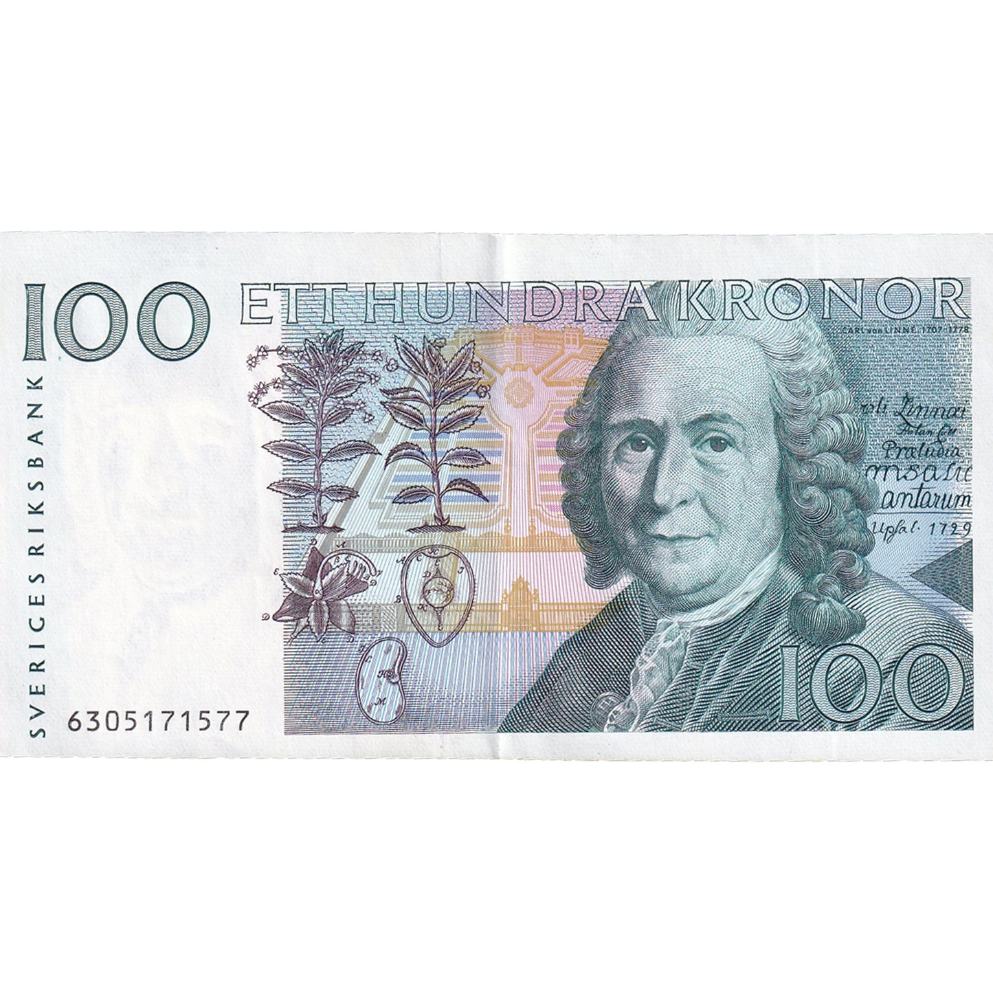 Bankovka, 
  
  Švédsko, 
  
  100 korun